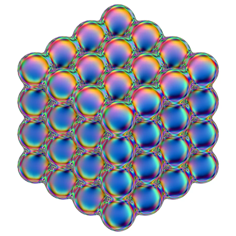 潮流酸性全息金属镭射机能彩虹3D立体几何图形png免抠图片素材【066】
